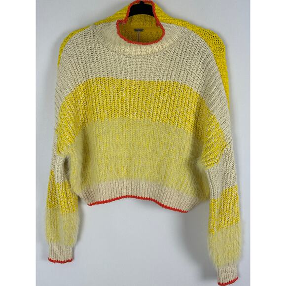 Free People Size XS Sunbrite Cotton Blend Sweater Cropped Oversized REVOLVE - Picture 7 of 16